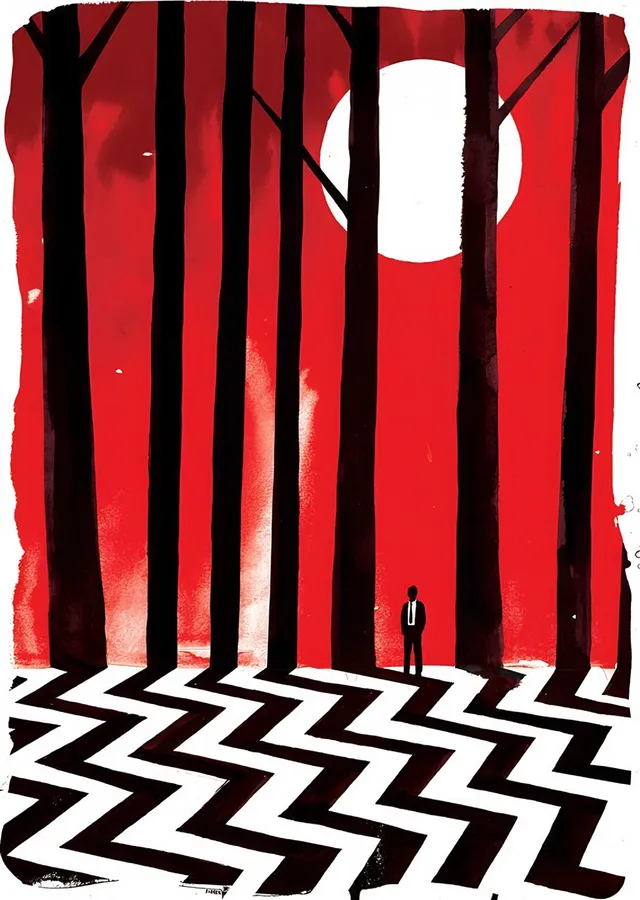 Twin Peaks - Kırmızı Oda metal tablo