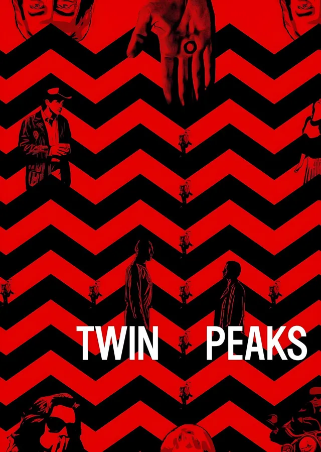 Twin Peaks - Kırmızı Zikzak metal tablo