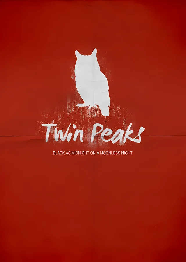 Twin Peaks - Kızıl Zeminde Baykuş metal tablo