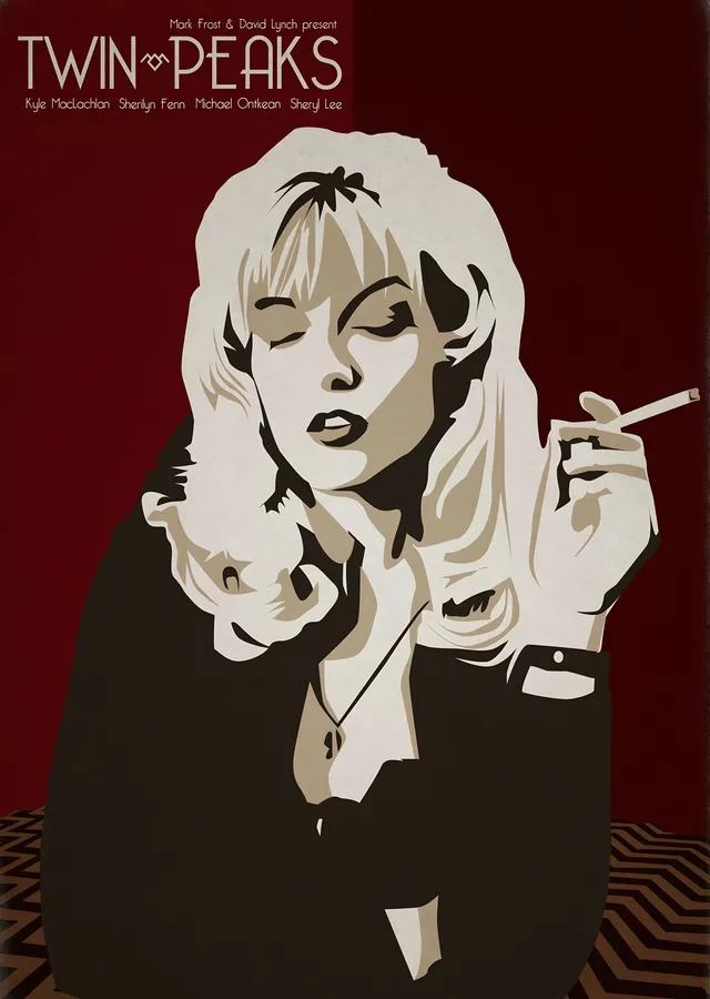 Twin Peaks - Laura Palmer Şablon Portre metal tablo