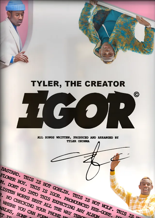 Tyler, The Creator: Igor (Tipografi) metal tablo