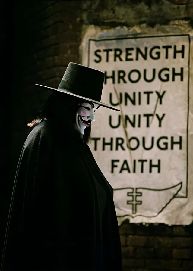 V for Vendetta: Strength Through Unity metal tablo