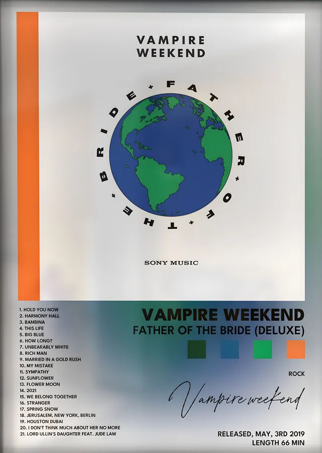 Vampire Weekend: Father of the Bride metal tablo