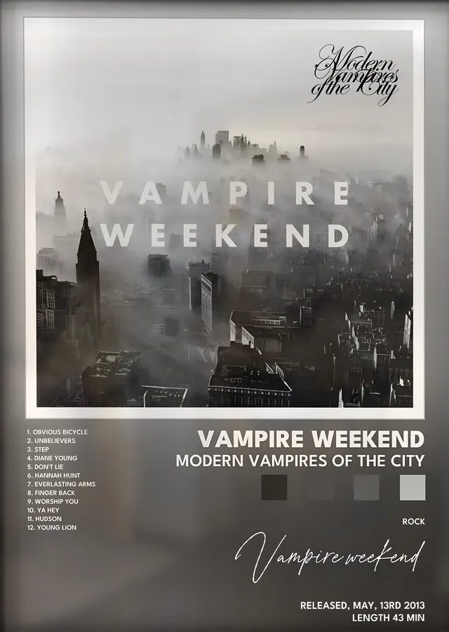 Vampire Weekend: Modern Vampires of the City metal tablo