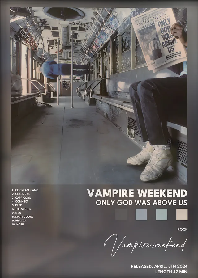 Vampire Weekend: Only God Was Above Us metal tablo