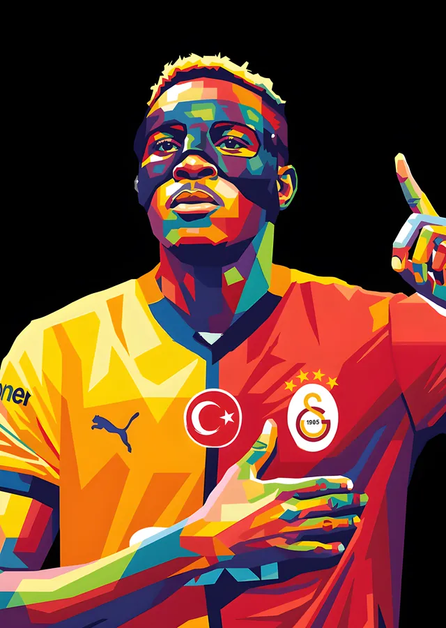 Victor Osimhen - Pop Art Portre metal tablo