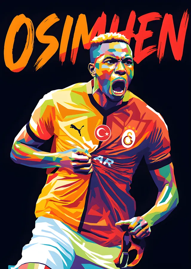 Victor Osimhen - WPAP metal tablo