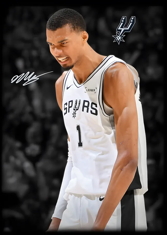 Victor Wembanyama - San Antonio Spurs metal tablo