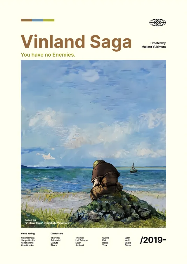 Vinland Saga: Kıyıda Minimalist Künye metal tablo