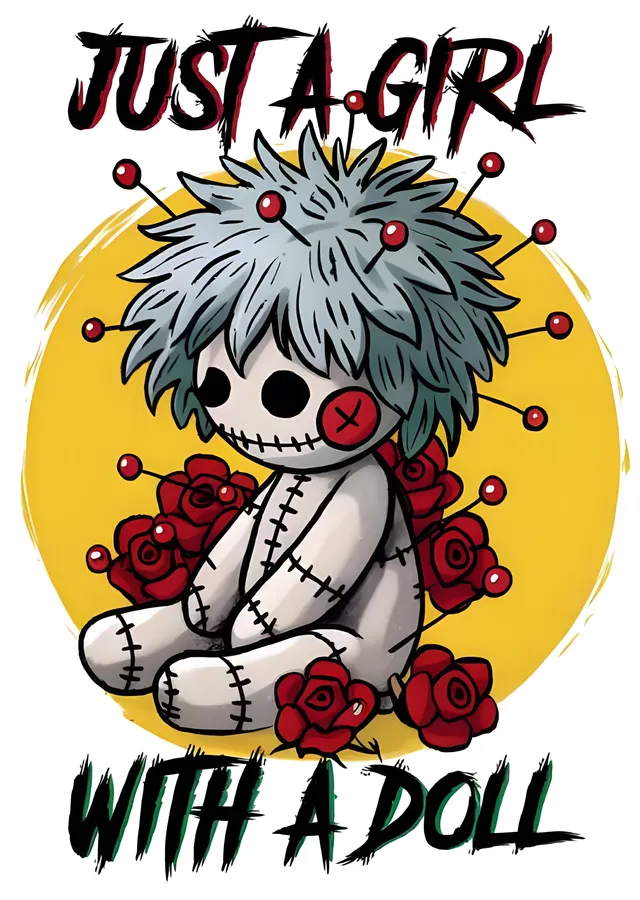 Just a Girl with a Doll - Voodoo Bebek metal tablo