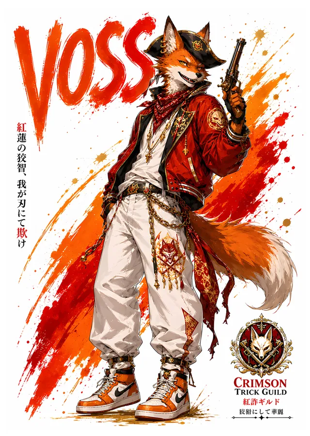 Voss: Kırmızı Ceketli Tilki Korsan metal tablo