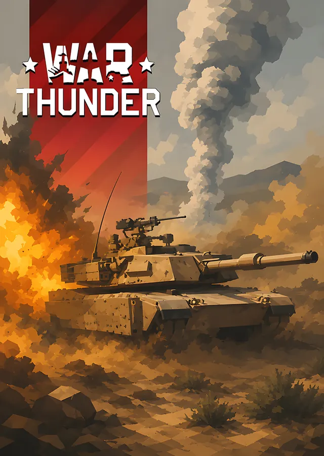War Thunder: Dumanlı Tepede Tank metal tablo