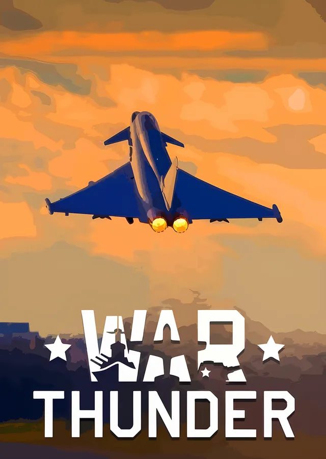 War Thunder: Turuncu Gökte Savaş Jeti metal tablo