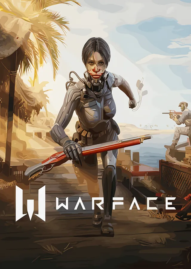 Warface: Sahilde Silahlı Operatör metal tablo
