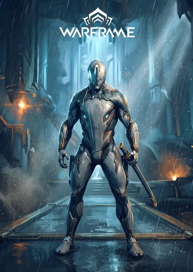 Warframe: Islak Zeminde Excalibur metal tablo