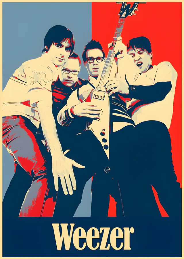 Weezer - Pop Art metal tablo