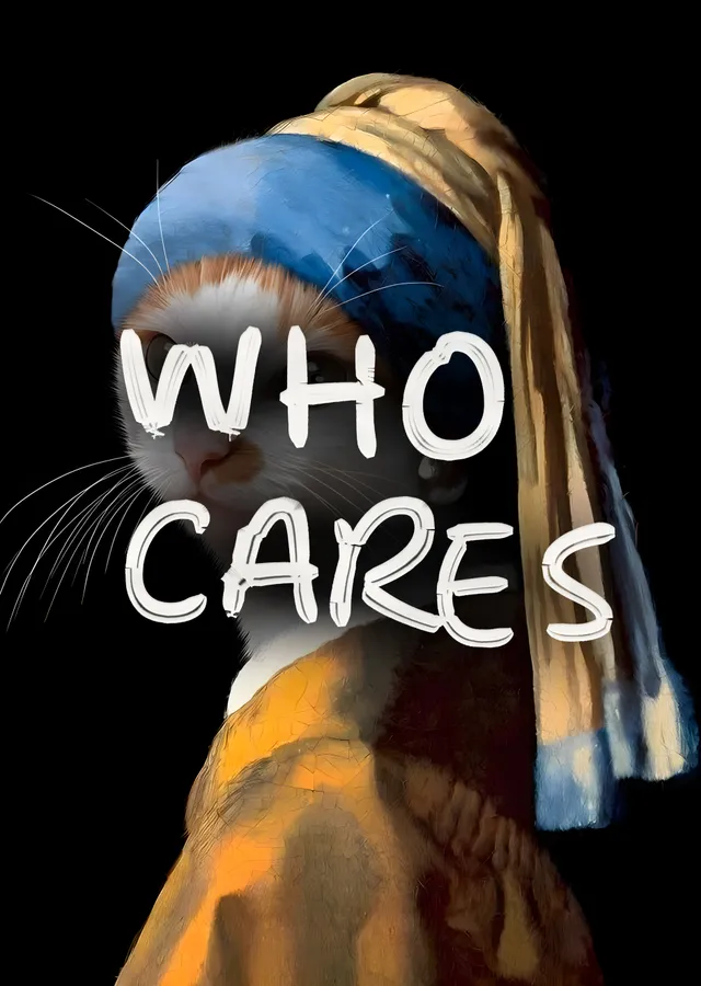 Who Cares metal tablo