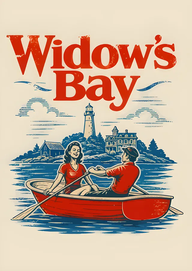 Widow's Bay - Vintage Kayık metal tablo