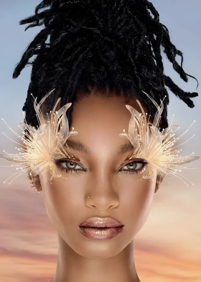 Willow Smith - Altın Kirpik Portresi metal tablo