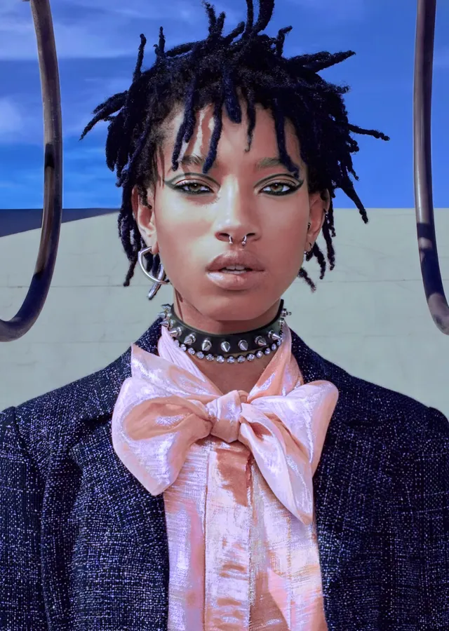 Willow Smith - Pembe Fiyonk metal tablo