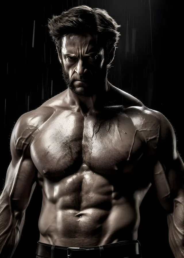 Wolverine - Yağmurda metal tablo