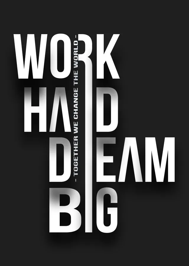 Work Hard Dream Big metal tablo