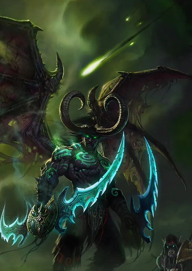 World of Warcraft - Yeşil Alev metal tablo