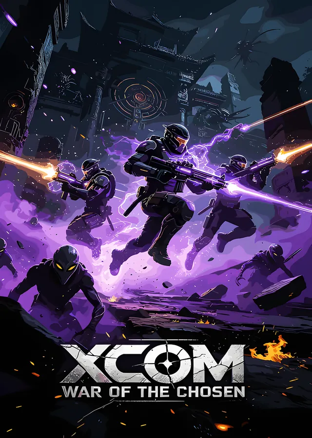 XCOM 2 War of the Chosen: Mor Işıkta Çatışma metal tablo