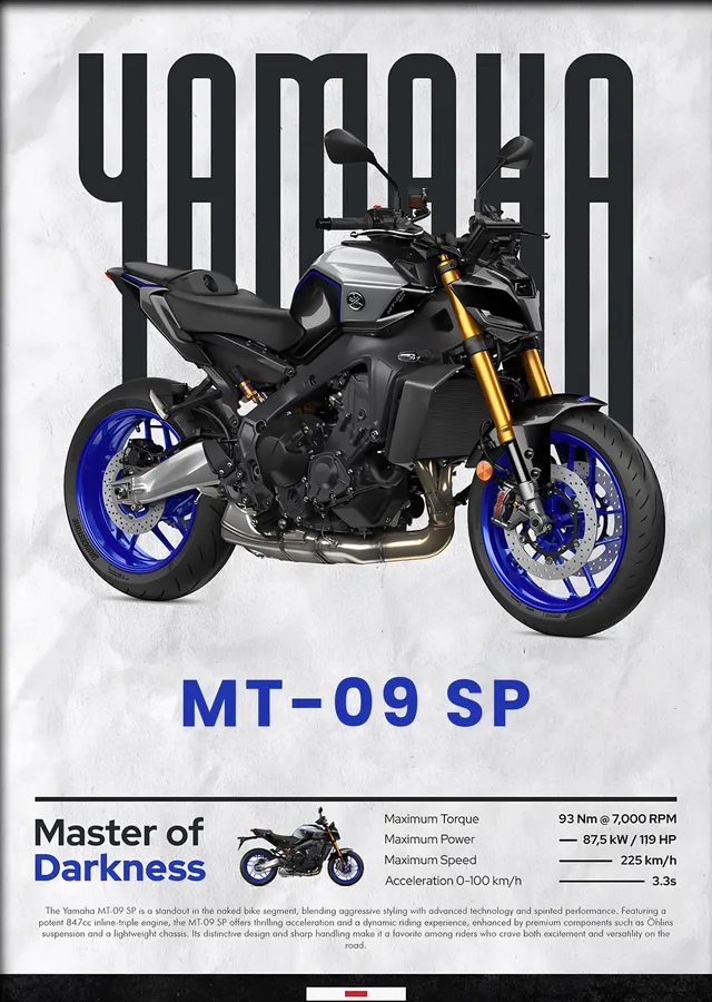 Yamaha MT-09 SP metal tablo
