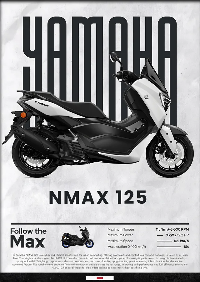 Yamaha NMAX 125 metal tablo