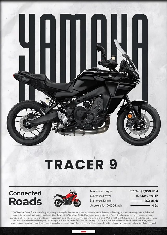Yamaha Tracer 9 metal tablo
