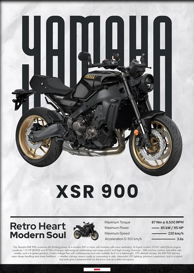 Yamaha XSR 900 metal tablo