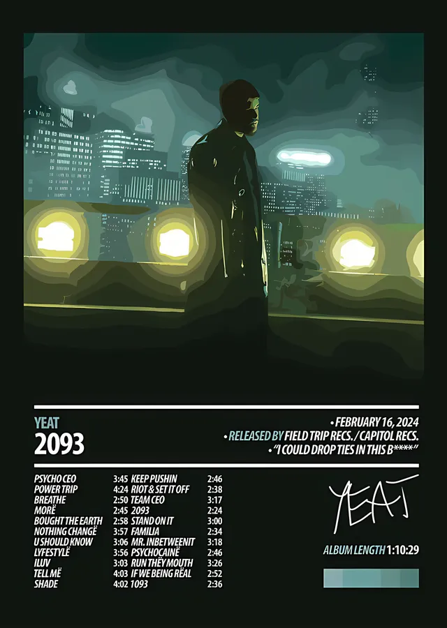 Yeat: 2093 metal tablo