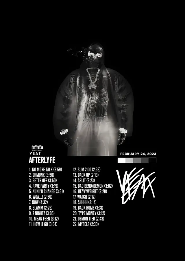 Yeat: Afterlyfe metal tablo