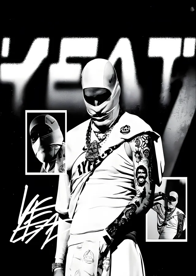 Yeat: Maskeli Grafik Portre metal tablo