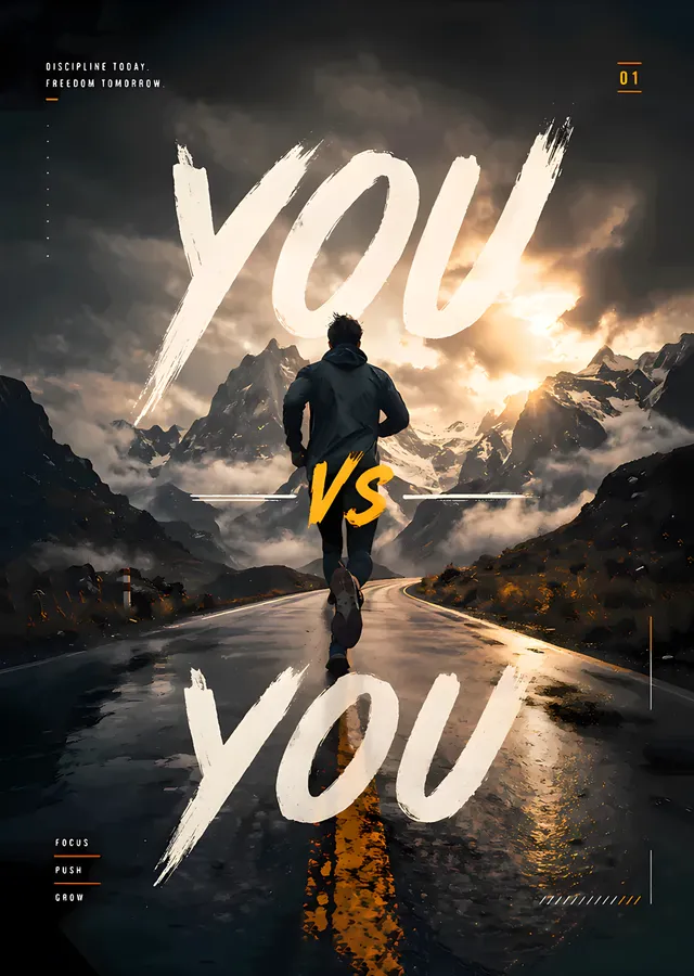 You vs You - Dağ Yolu metal tablo