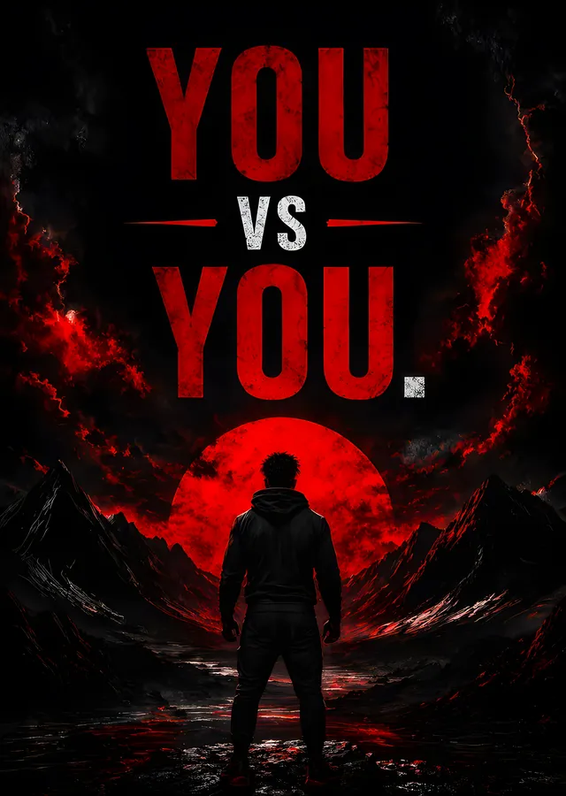 You vs You - Kızıl Ay metal tablo