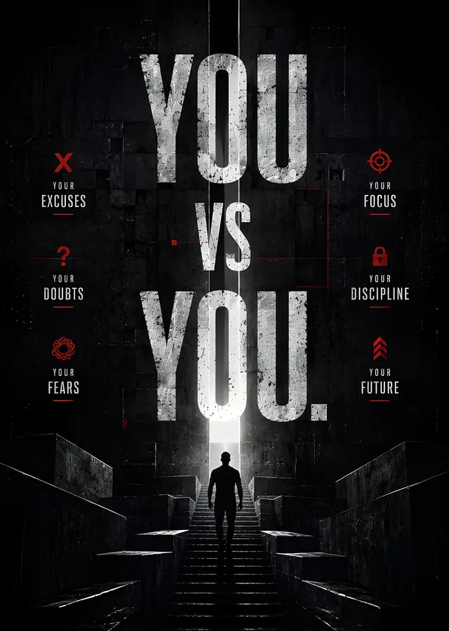 You vs You - Merdiven metal tablo