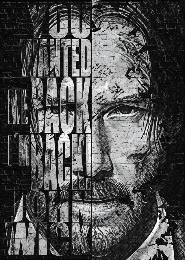 John Wick: You Wanted Me Back, I'm Back metal tablo