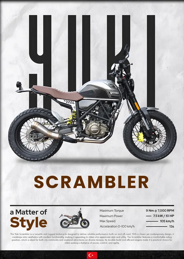 Yuki Scrambler metal tablo