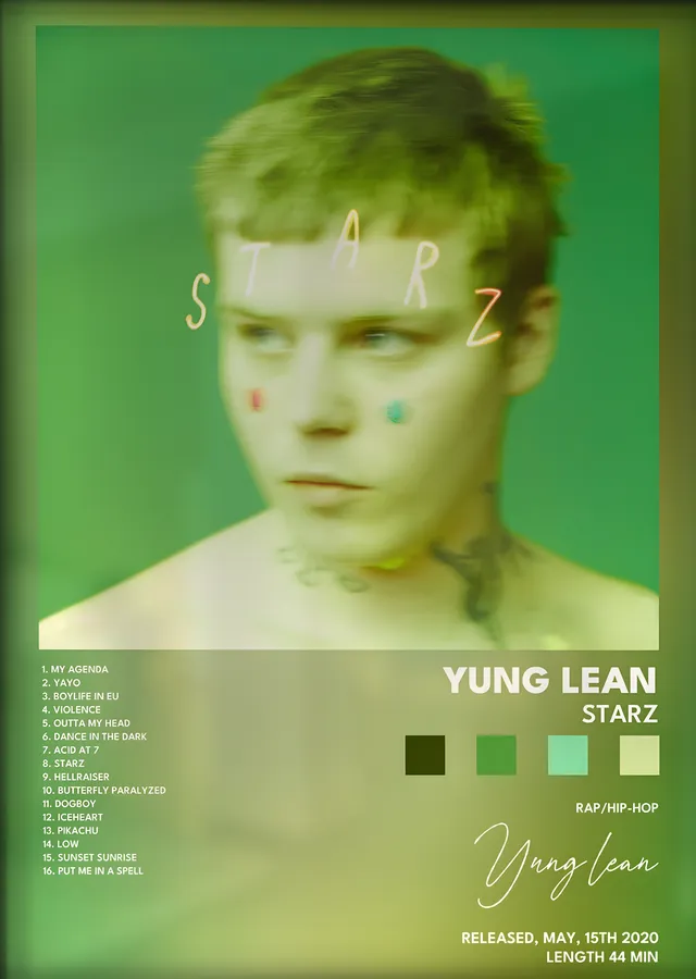 Yung Lean: Starz metal tablo
