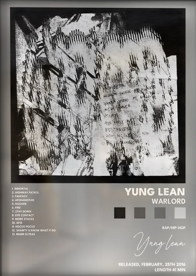 Yung Lean: Warlord metal tablo