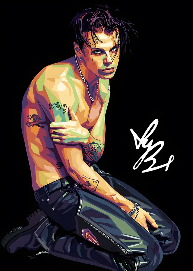 Yungblud - Diz Çökmüş Figür metal tablo