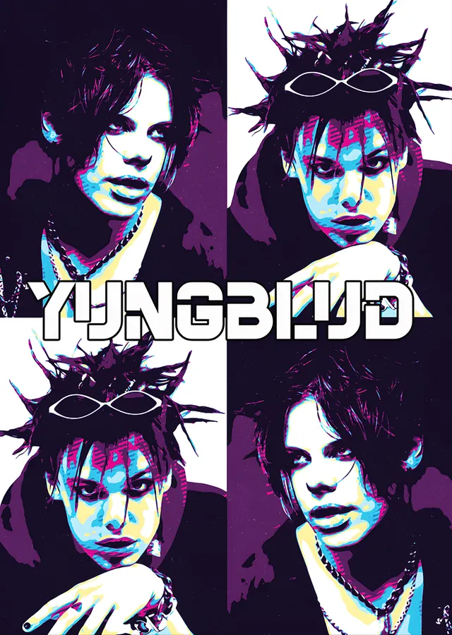 Yungblud - Dörtlü Pop Art metal tablo