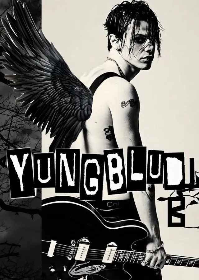 Yungblud - Kanatlı Kolaj metal tablo