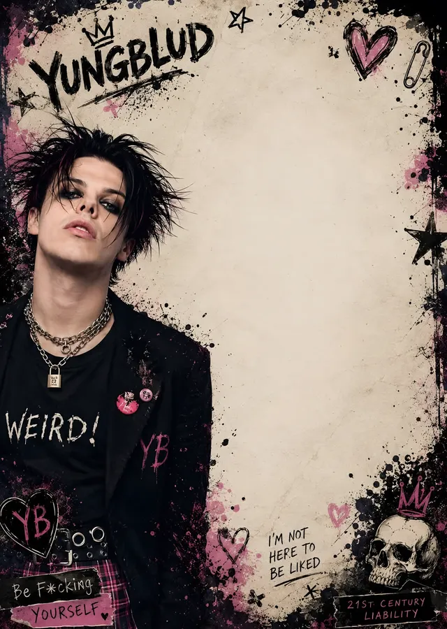 Yungblud - Karalama Panosu metal tablo