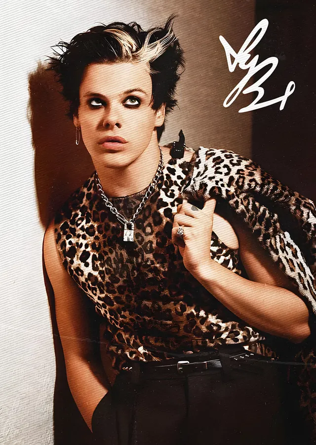 Yungblud - Leopar Desen metal tablo
