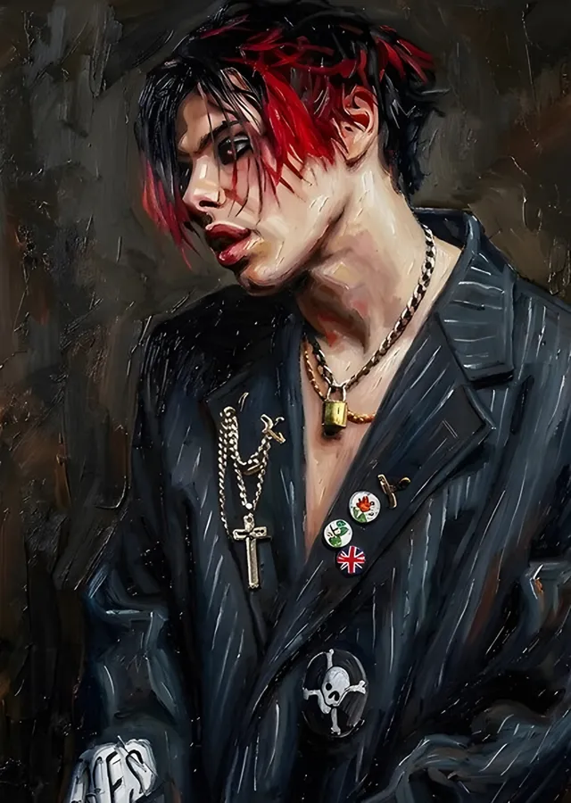 Yungblud - Rozetli Ceket metal tablo