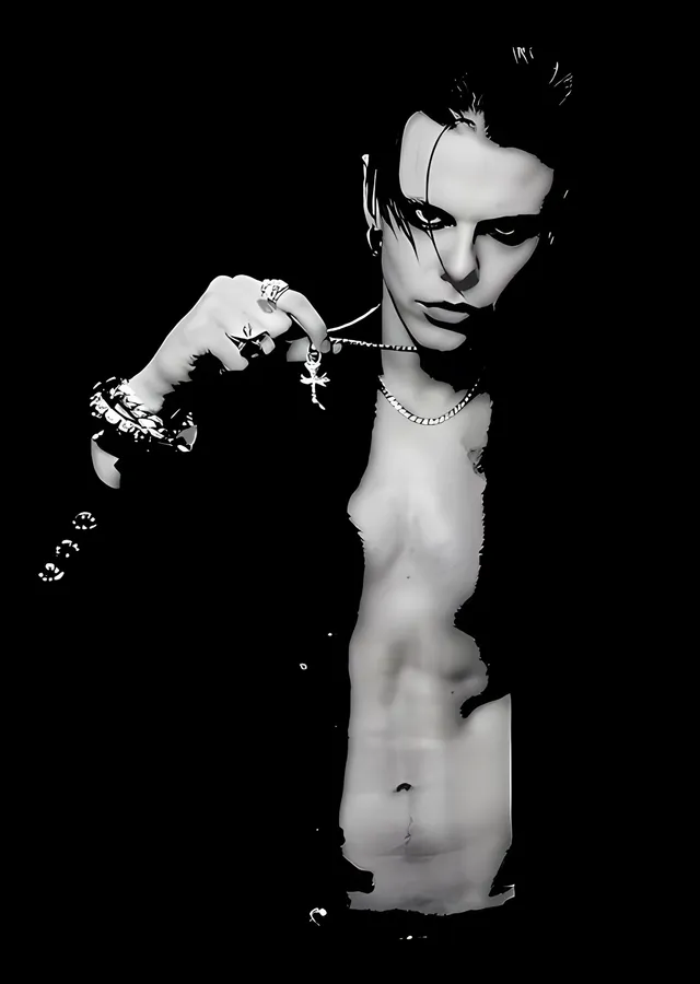 Yungblud - Siyah Beyaz Stüdyo metal tablo