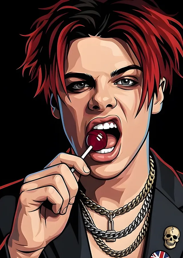 Yungblud - Vektör Lolipop metal tablo